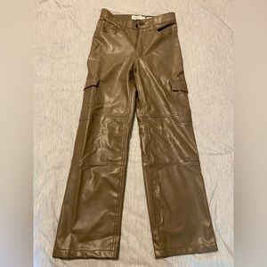 - Vegan Leather Cargo Pants